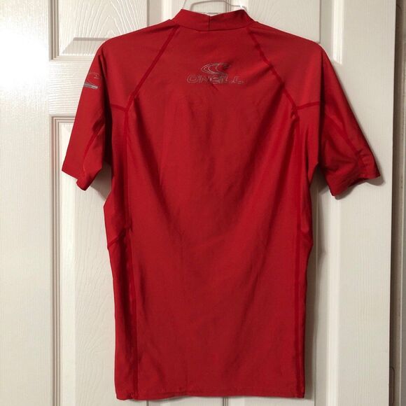 O’Neill Swim Body Shirt Performance Fit Ultraviolet Protection Short Sleeve Red - Picture 3 of 9